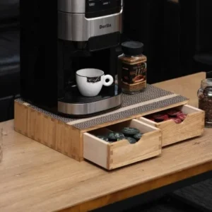 2 Storage Drawers Holder For Capsules Coffee Pod K-cup Organizer 2 storage drawers holder for capsules coffee pod k cup organizer