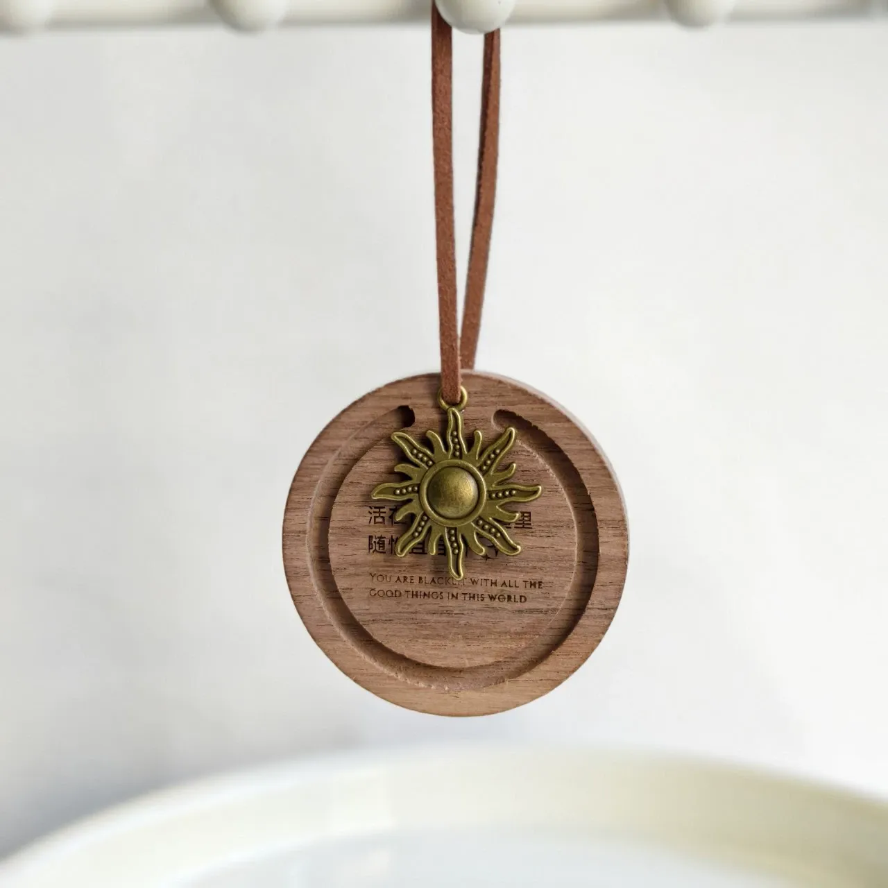 ooden car air freshener essential oil diffuser pendant natural walnut rearview mirror hanging aromatherapy ornament ooden car air freshener essential oil diffuser pendant natural walnut rearview mirror hanging aromatherapy ornament